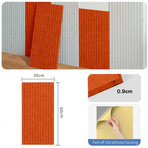 60*30cm Acoustic Panel Professional Acoustic Sound proof Panels Noise Absorbing Home Decor - Honey Orange