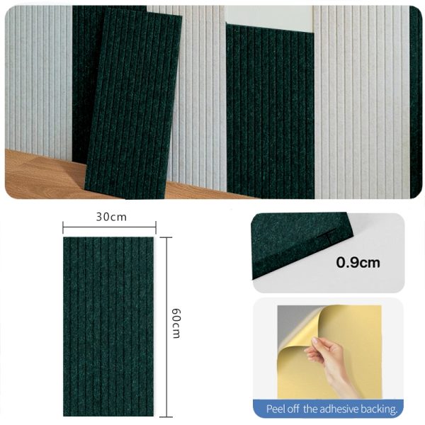 60*30cm Acoustic Panel Professional Acoustic Sound proof Panels Noise Absorbing Home Decor - Dark Green