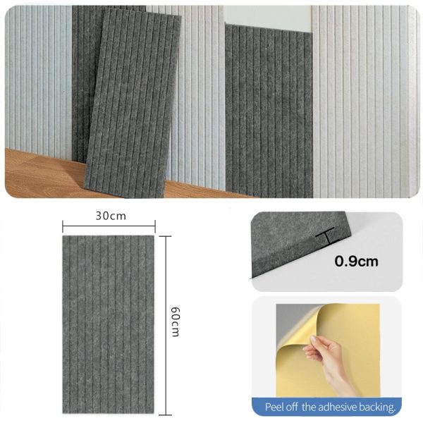 60*30cm Acoustic Panel Professional Acoustic Sound proof Panels Noise Absorbing Home Decor - Moonlight Grey