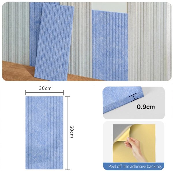 60*30cm Acoustic Panel Professional Acoustic Sound proof Panels Noise Absorbing Home Decor - Light Sky Blue
