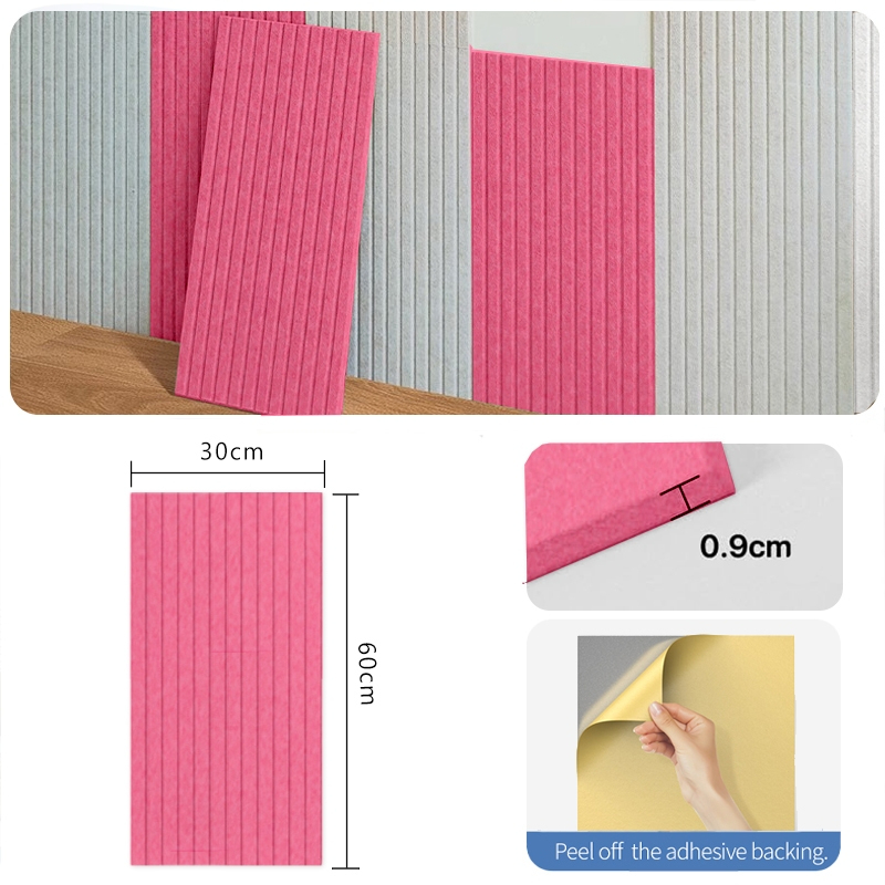60*30cm Acoustic Panel Professional Acoustic Sound proof Panels Noise Absorbing Home Decor - Pink - Image 1