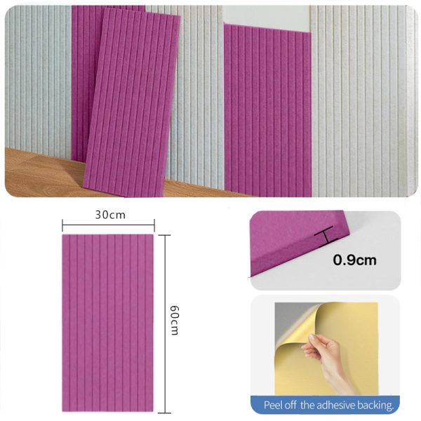 60*30cm Acoustic Panel Professional Acoustic Sound proof Panels Noise Absorbing Home Decor - Rose