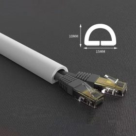 Self-Adhesive Raceway Wall Cord Duct Cover Cable Duct/Trough PVC Surface-Mounted Ground Trunking Floor Trunking - wide arch white