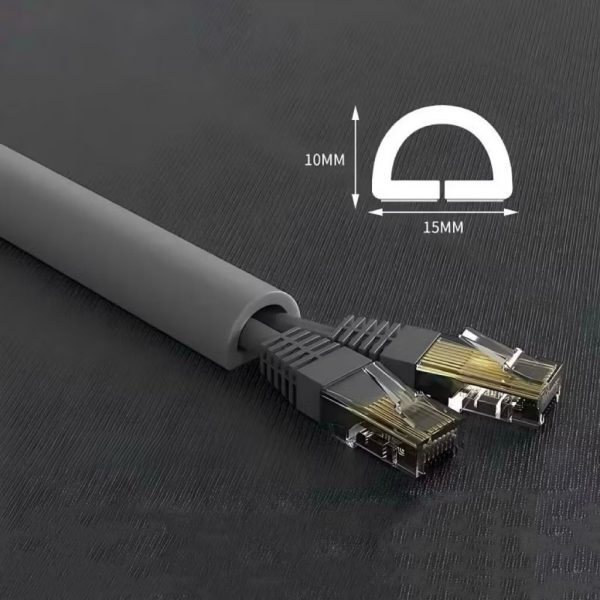 Self-Adhesive Raceway Wall Cord Duct Cover Cable Duct/Trough PVC Surface-Mounted Ground Trunking Floor Trunking - wide arch grey