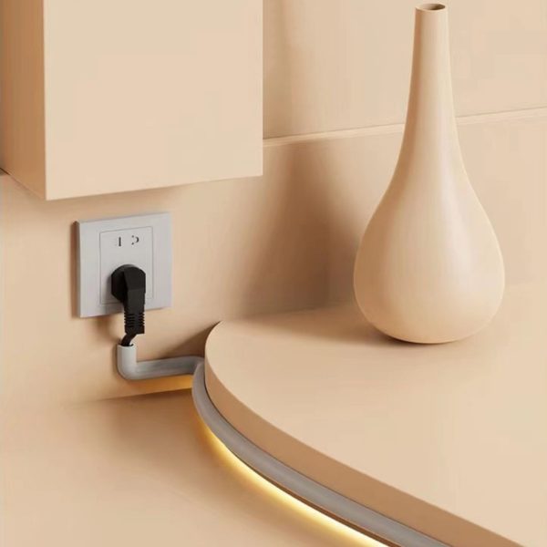 Self-Adhesive Raceway Wall Cord Duct Cover Cable Duct/Trough PVC Surface-Mounted Ground Trunking Floor Trunking - wide arch white