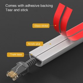 Self-Adhesive Raceway Wall Cord Duct Cover Cable Duct/Trough PVC Surface-Mounted Ground Trunking Floor Trunking - wide arch white - Image 10