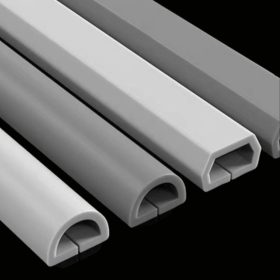 Self-Adhesive Raceway Wall Cord Duct Cover Cable Duct/Trough PVC Surface-Mounted Ground Trunking Floor Trunking - wide arch white - Image 3