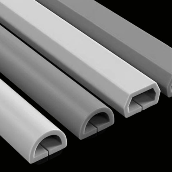 Self-Adhesive Raceway Wall Cord Duct Cover Cable Duct/Trough PVC Surface-Mounted Ground Trunking Floor Trunking - wide arch white