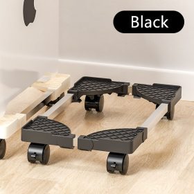 Computer Tower Stand Adjustable Mobile CPU Stand CPU Holder PC Tower Stand with Rolling Caster Wheels Pc Floor Riser - Type A Black