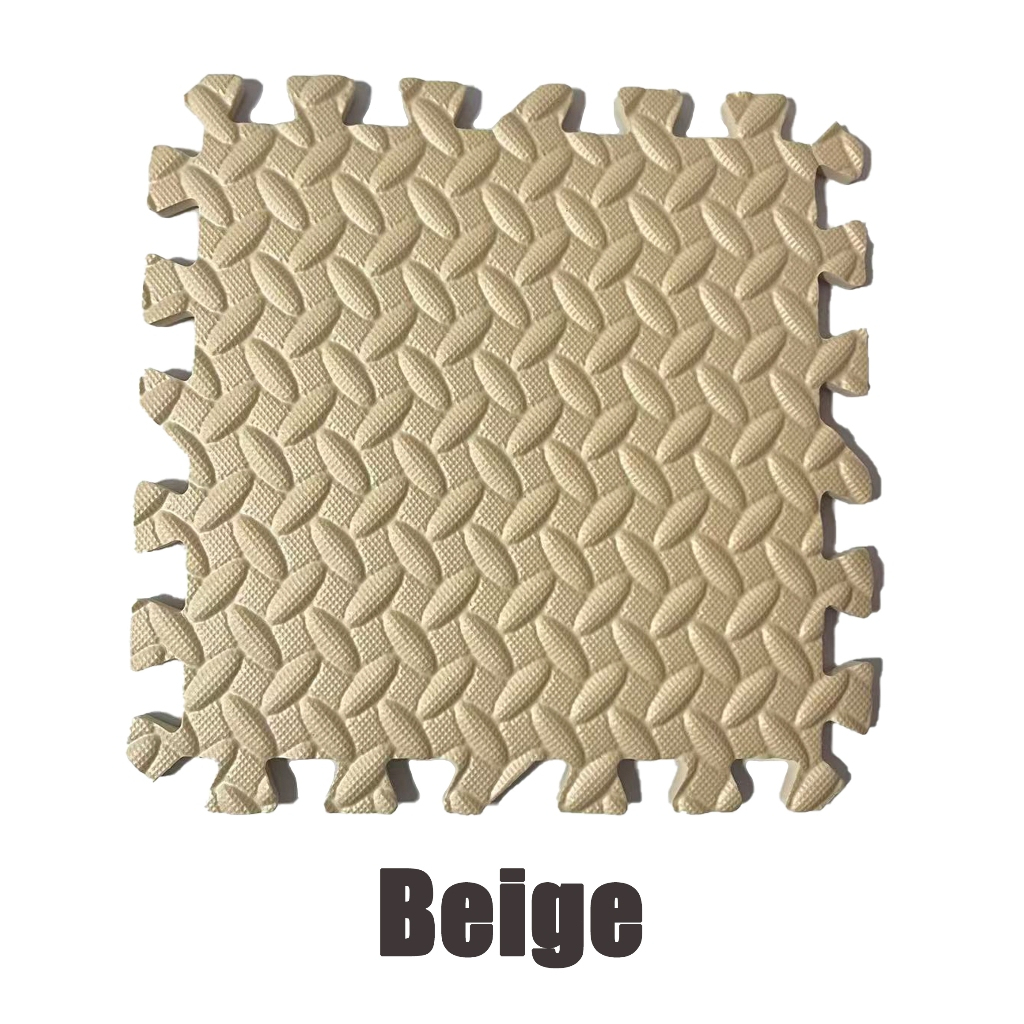 Puzzle Mat Gym Mat Baby Gym Playmat Exercise EVA Foam Puzzle Playmat Crawling Floor Mat - Beige - Image 1