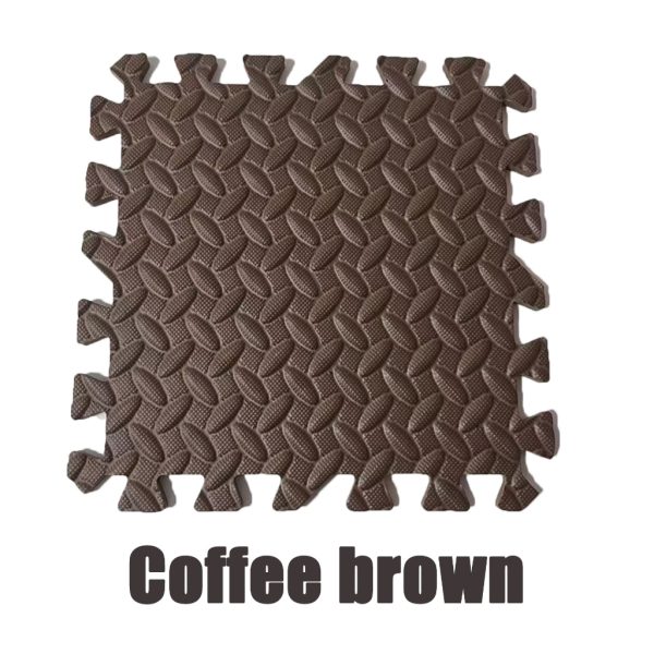 Puzzle Mat Gym Mat Baby Gym Playmat Exercise EVA Foam Puzzle Playmat Crawling Floor Mat - Coffee Brown