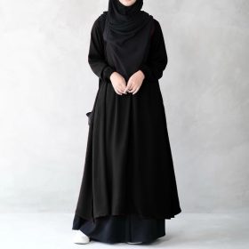 Blouse Haifza Kain Cey Italian Crepe - Black