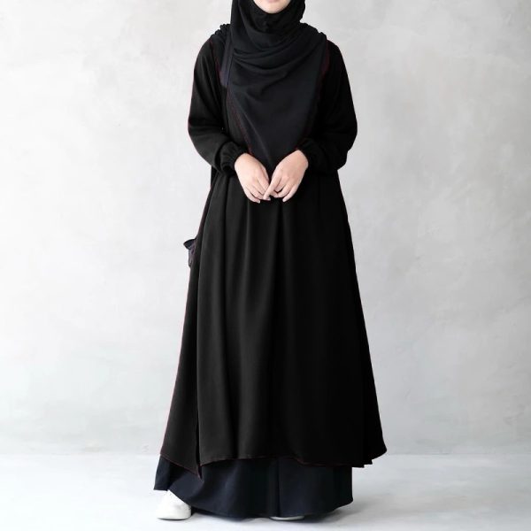 Blouse Haifza Kain Cey Italian Crepe - Black