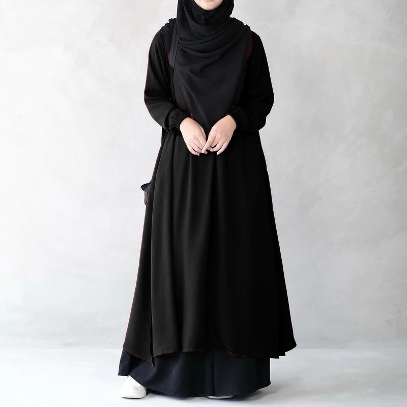Blouse Haifza Kain Cey Italian Crepe - Black - Image 1