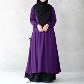 Blouse Haifza Kain Cey Italian Crepe - Dark Purple - Image 1