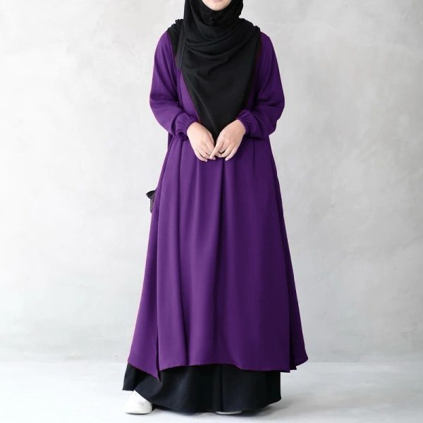 Blouse Haifza Kain Cey Italian Crepe - Dark Purple