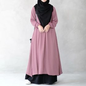 Blouse Haifza Kain Cey Italian Crepe - Pink Blachen - Image 1