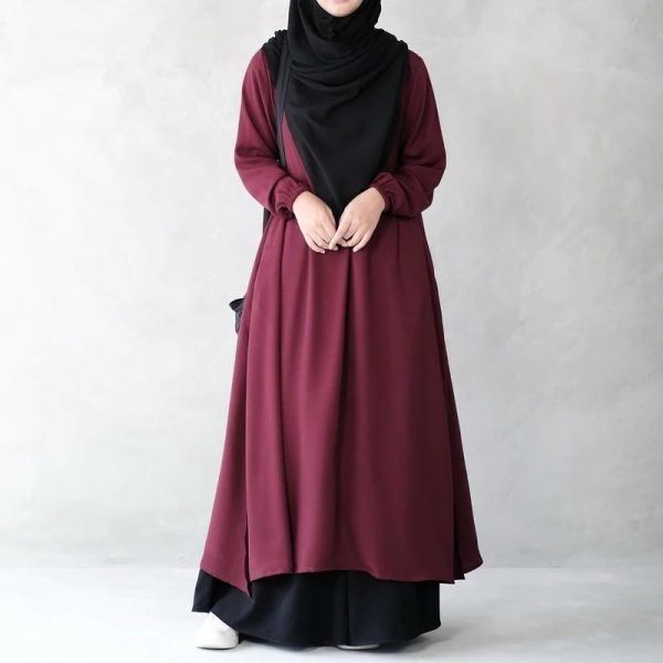 Blouse Haifza Kain Cey Italian Crepe - Maroon