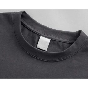 Plain Men Short Sleeve Fashion Round Neck Korean Style Loose Breathable Oversize T-Shirt - Khaki - Image 4