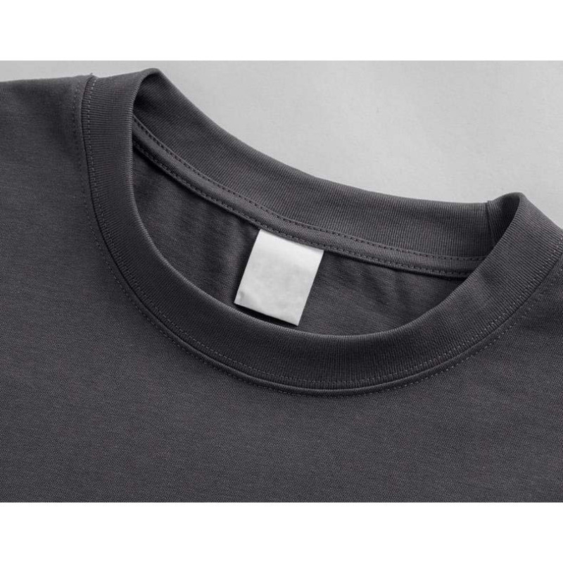 Plain Men Short Sleeve Fashion Round Neck Korean Style Loose Breathable Oversize T-Shirt - Khaki - Image 4