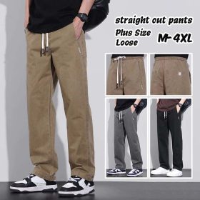 Plus Size Cotton Loose Straight Cut Baggy Cargo Pant - Grey - Image 2