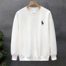 Men Round Neck Long Sleeve Style Street Wear Trend Loose Sweater - White - Image 1