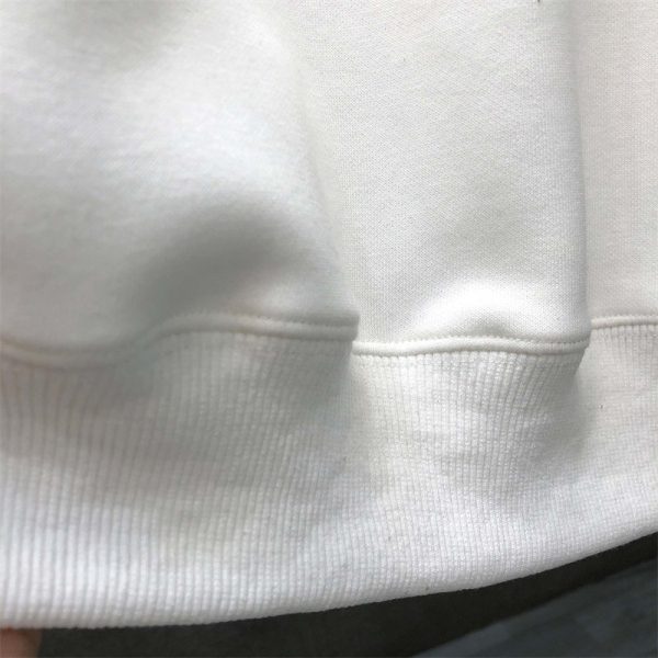 Men Round Neck Long Sleeve Style Street Wear Trend Loose Sweater - White