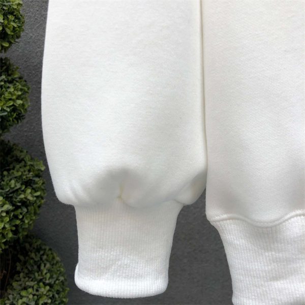 Men Round Neck Long Sleeve Style Street Wear Trend Loose Sweater - White