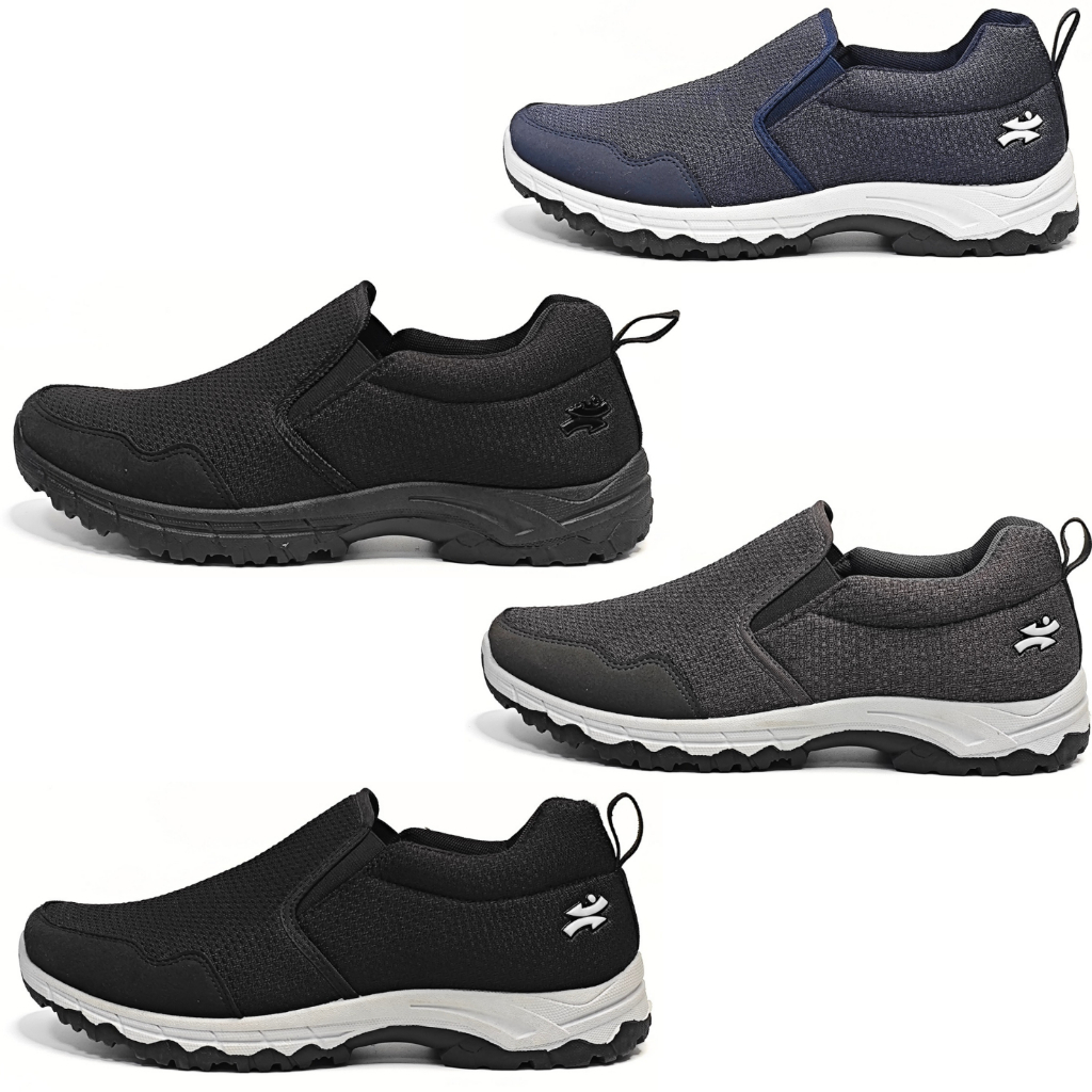 Men shoes jogging sneakers men - Grey/Grey s1612/1507 - Image 7