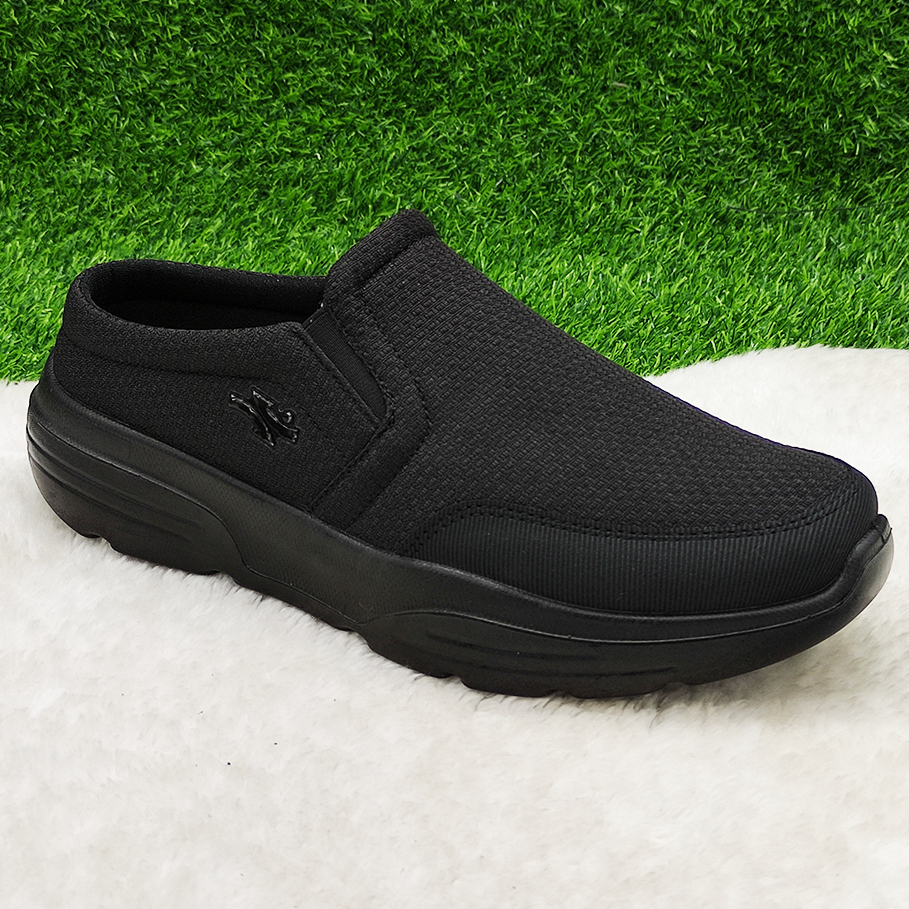 Casual Jogging Sport Shoes Sneakers Breathable & Soft - Black SA821-1 - Image 1