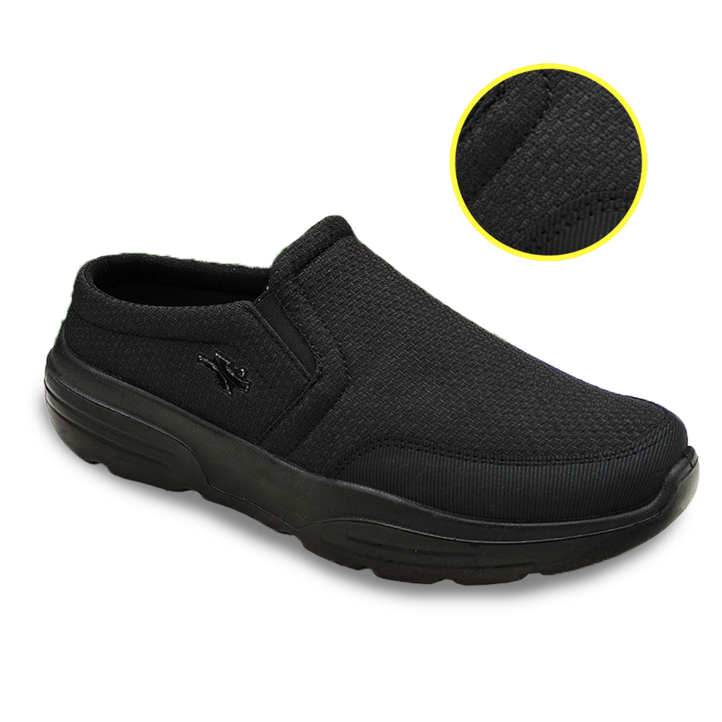 Casual Jogging Sport Shoes Sneakers Breathable & Soft - Black SA821-1 - Image 2