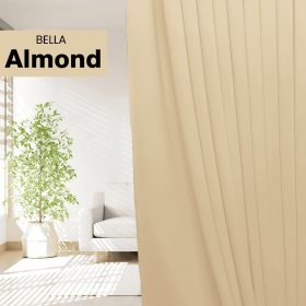 BELLA Blackout Curtain Cheap Ready Made Hook / Ring - Almond - Image 1