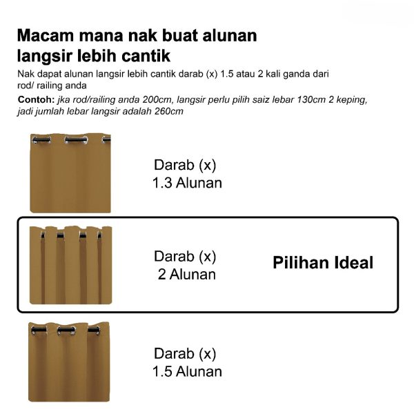 BELLA Blackout Curtain Cheap Ready Made Hook / Ring - Bronze