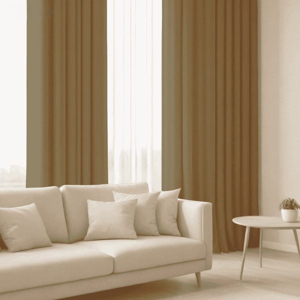 BELLA Blackout Curtain Cheap Ready Made Hook / Ring - Bronze