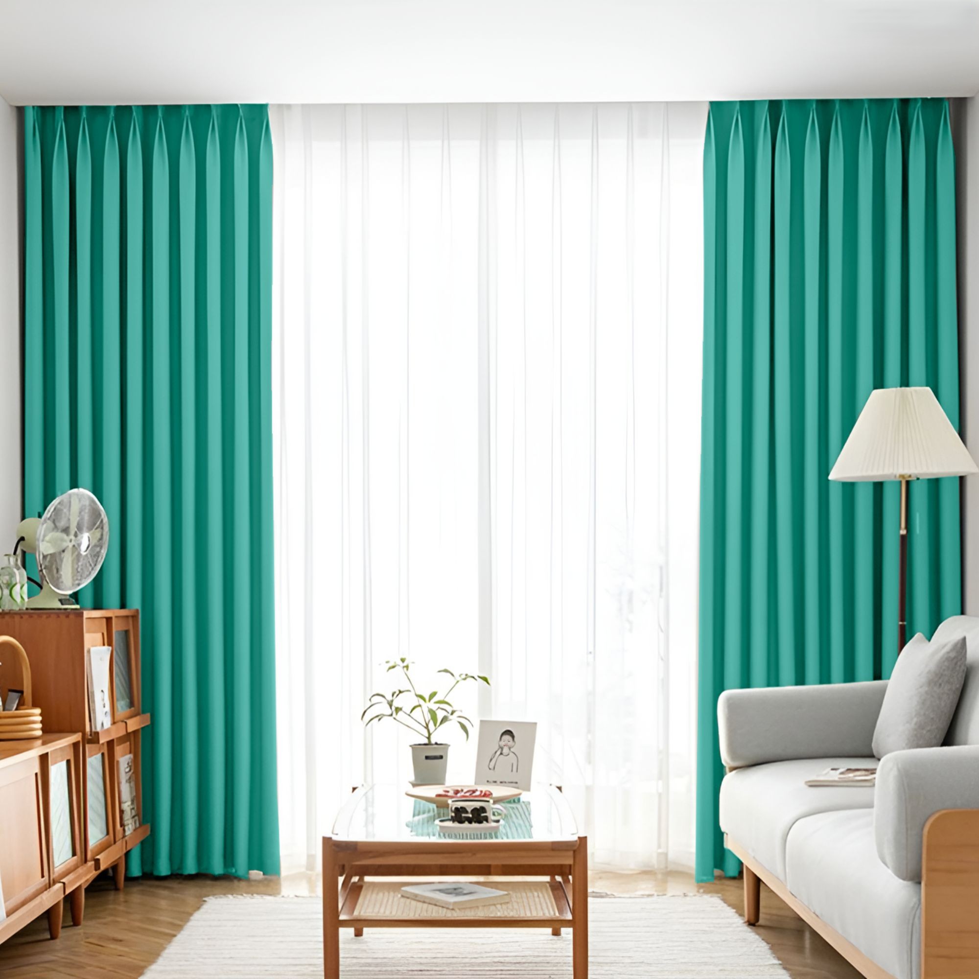 BELLA UV 90%-95% Blackout Curtain Window Ready Made Hook / Ring - Black - Image 9