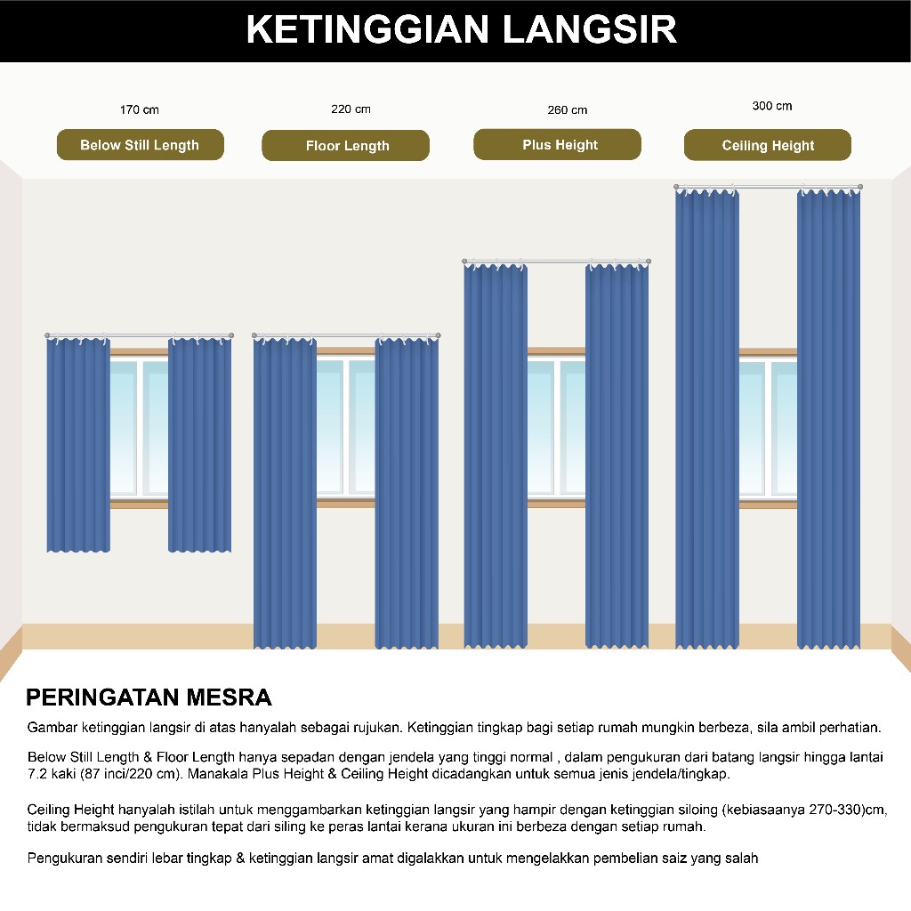 BELLA UV 90%-95% Blackout Curtain Window Ready Made Hook / Ring - Black - Image 7