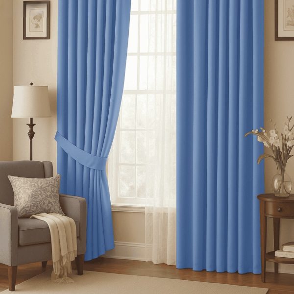 BELLA UV 90%-95% Blackout Curtain Window Ready Made Hook / Ring - Black