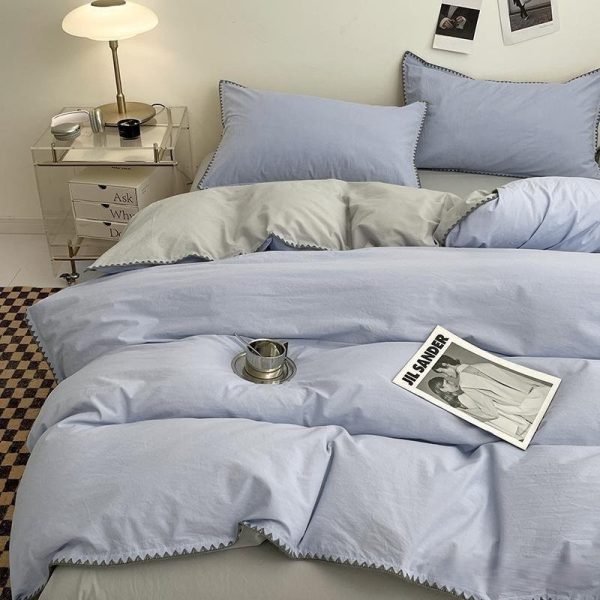 Cotton Bed in Three New Style Cotton Bed Sheet Bed Quilt Cover Student Dormitory Four-Piece - Cheese Made