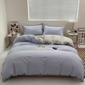 Cotton Bed in Three New Style Cotton Bed Sheet Bed Quilt Cover Student Dormitory Four-Piece - Cheese Mint - Image 2