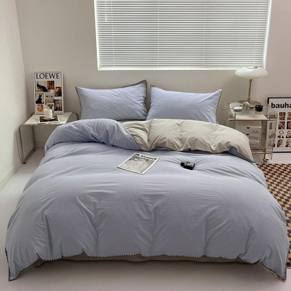 Cotton Bed in Three New Style Cotton Bed Sheet Bed Quilt Cover Student Dormitory Four-Piece - Cheese Made