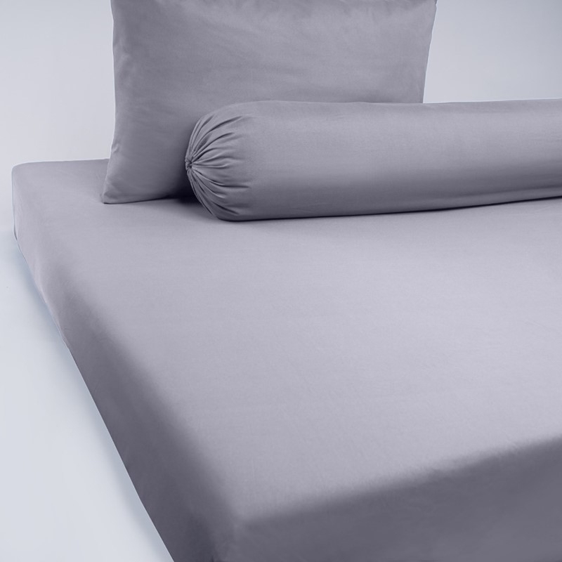 Lyfe Rio Plain Touch Series Bed Linen Microfiber Bedsheet - Opal Grey - Image 1