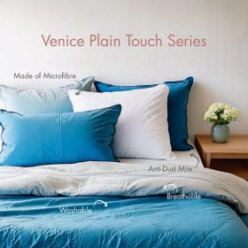 Lyfe Venice Plain Series Premium Bed Linen Bedsheet - Charcoal - Image 3