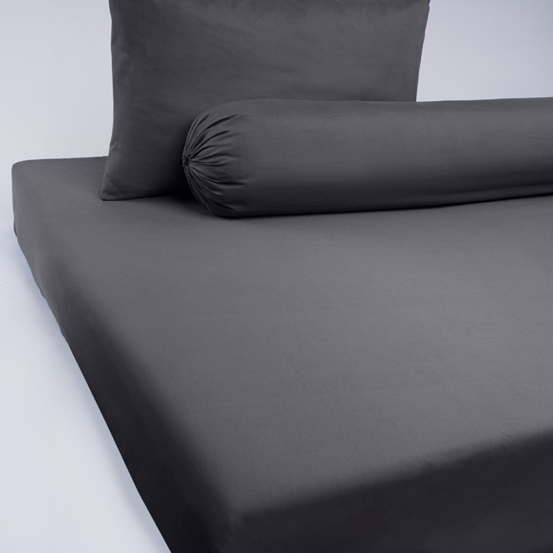 Lyfe Venice Plain Series Premium Bed Linen Bedsheet - Charcoal - Image 1