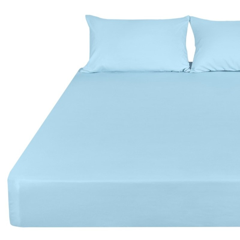 Lyfe Venice Plain Series Premium Bed Linen Bedsheet - Ice Water - Image 1