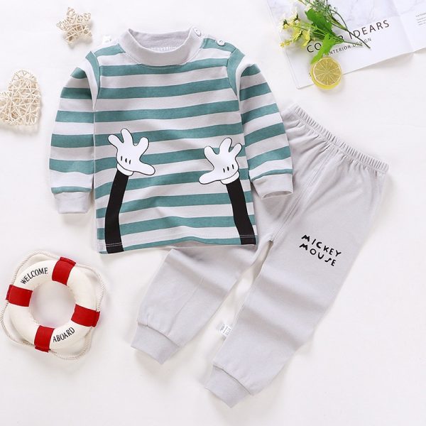 Kids Set Children Sleepwear Cloth Baby Nightwear Clothes Pajamas - Mickey Mouse