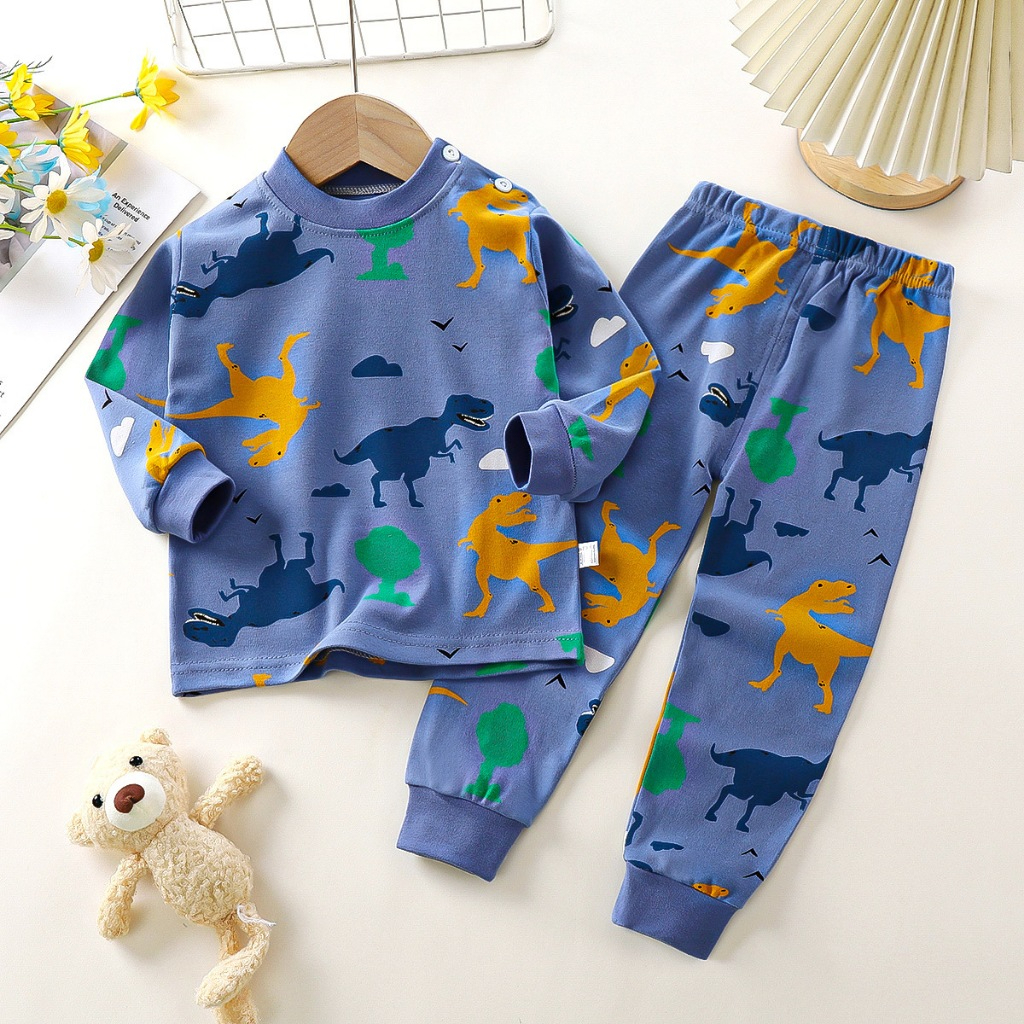 Kids Set Children Sleepwear Cloth Baby Nightwear Clothes Pajamas - Dinosaur - Image 1