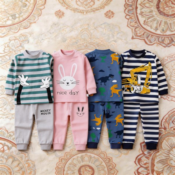 Kids Set Children Sleepwear Cloth Baby Nightwear Clothes Pajamas - Mickey Mouse