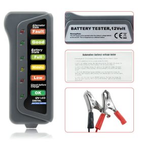 12V Car Battery Tester Digital Alternator 6 LED Lights Display Diagnostic Tool - Image 4