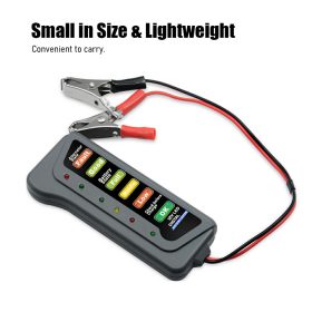 12V Car Battery Tester Digital Alternator 6 LED Lights Display Diagnostic Tool - Image 7