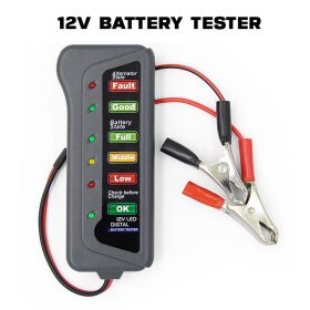12V Car Battery Tester Digital Alternator 6 LED Lights Display Diagnostic Tool
